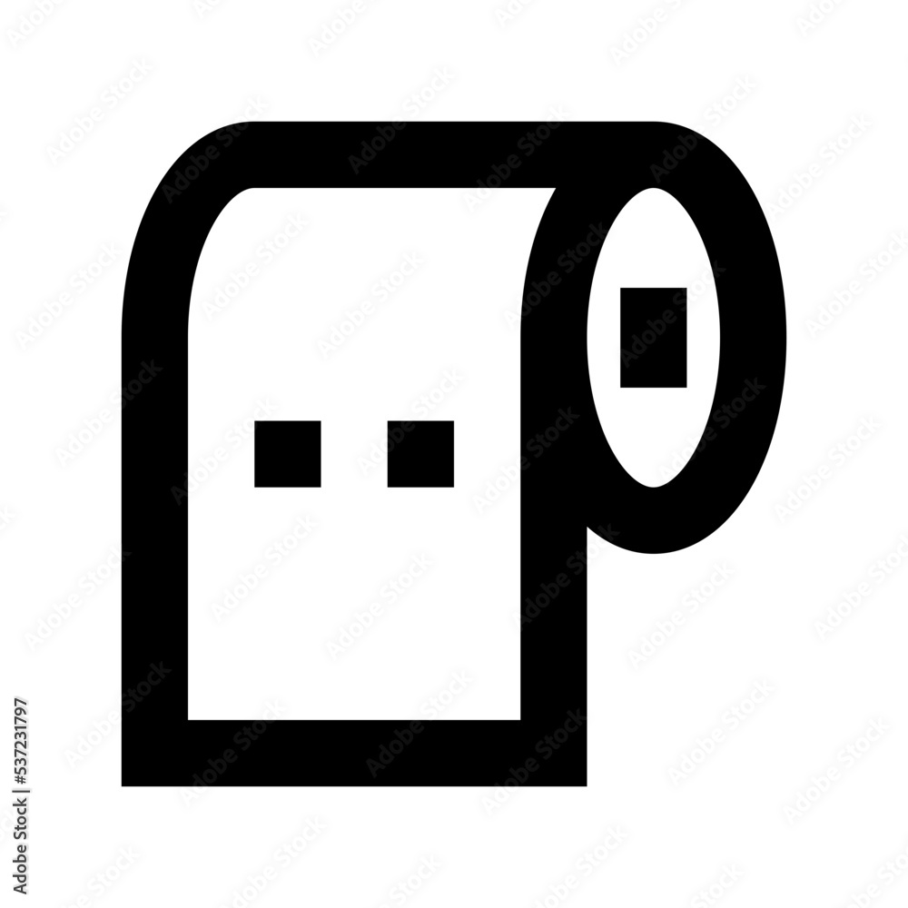 Obraz premium Tissue Roll Flat Vector Icon