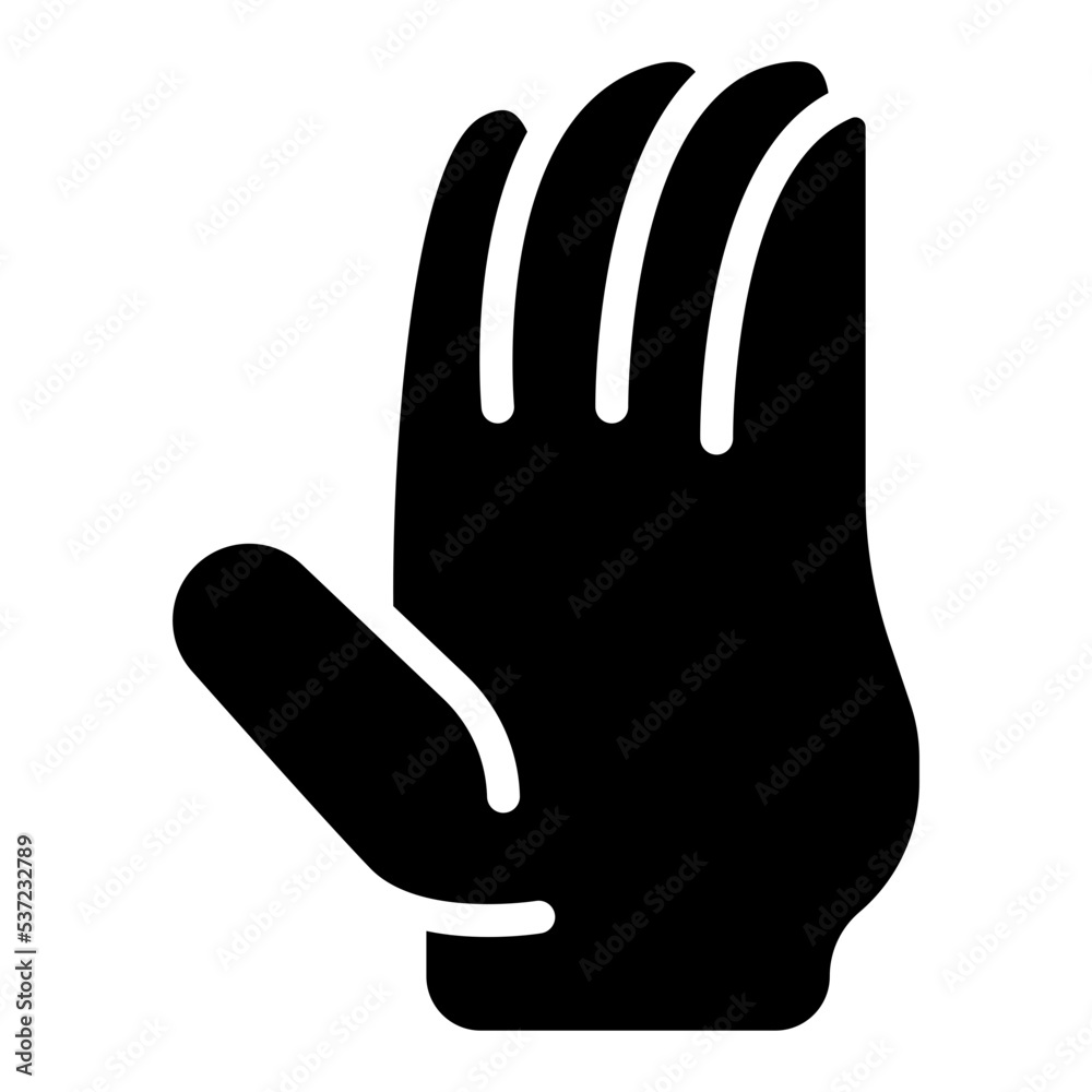 Obraz premium hand cartoon glyph icon