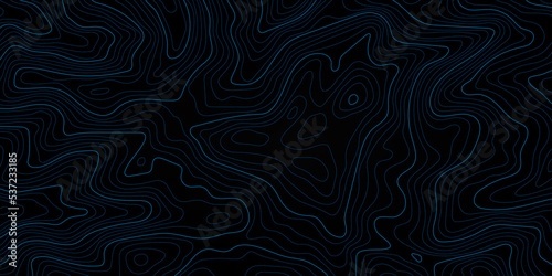 The stylized topographic map dark color illustration