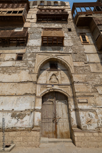 Buildings within the Al-Balad historical area of Jeddah in the western region of Saudi Arabia © hyserb