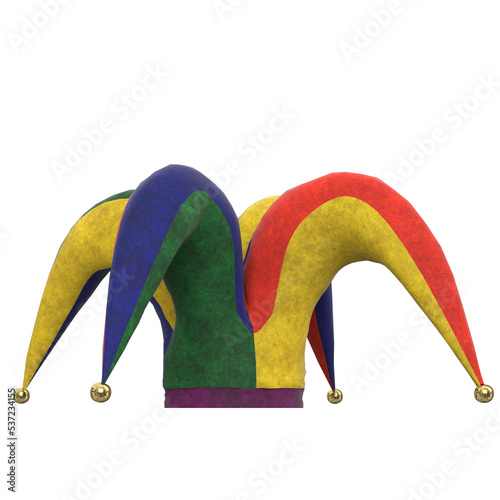 Obraz na płótnie 3d rendering illustration of a jester hat