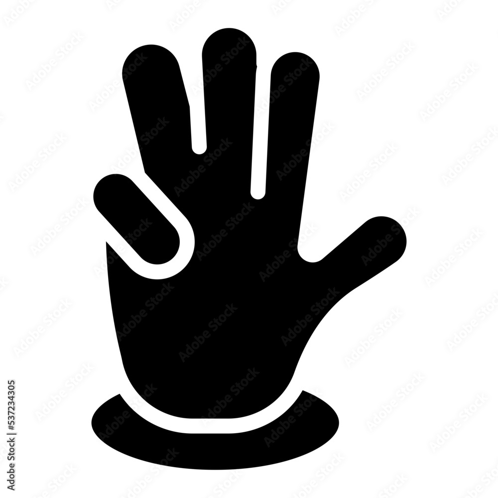 Obraz premium hand cartoon glyph icon