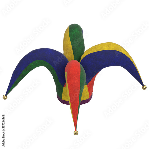 Obraz na płótnie 3d rendering illustration of a jester hat