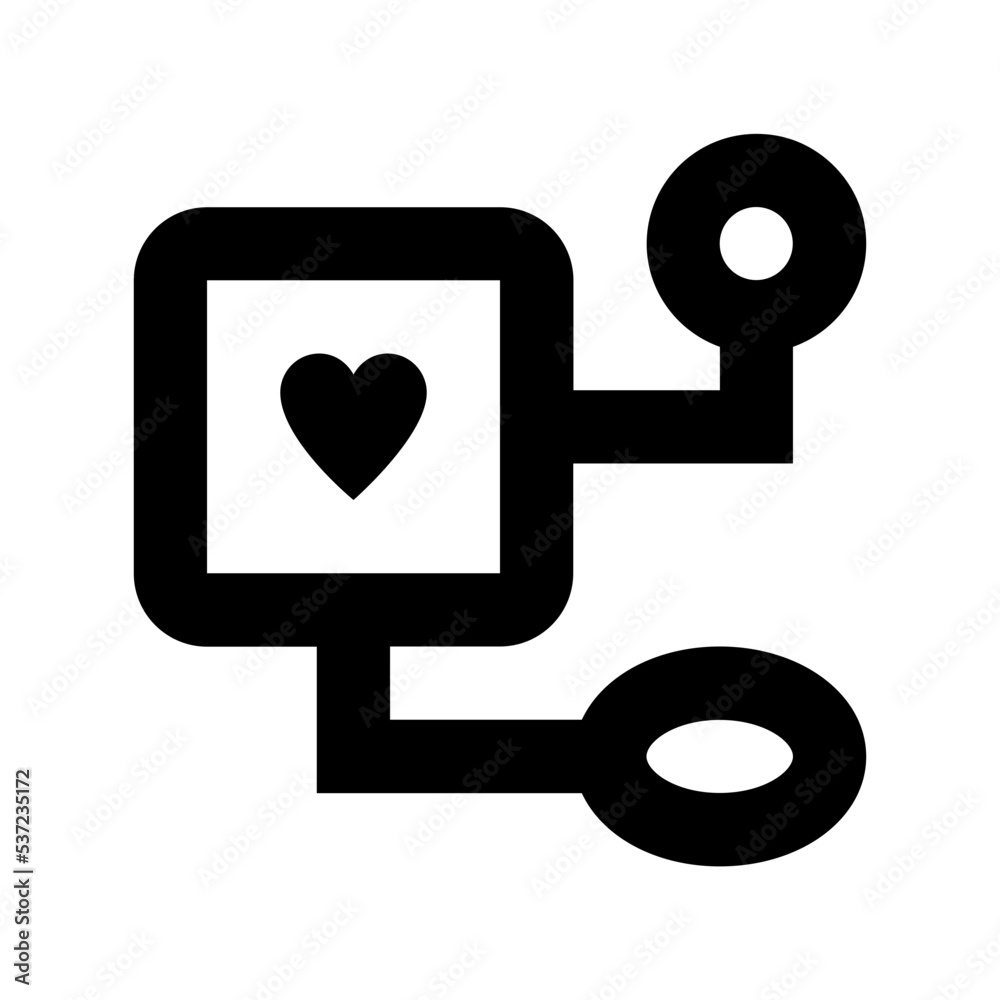 Love Connection Flat Vector Icon Love Connection Flat Vector Icon