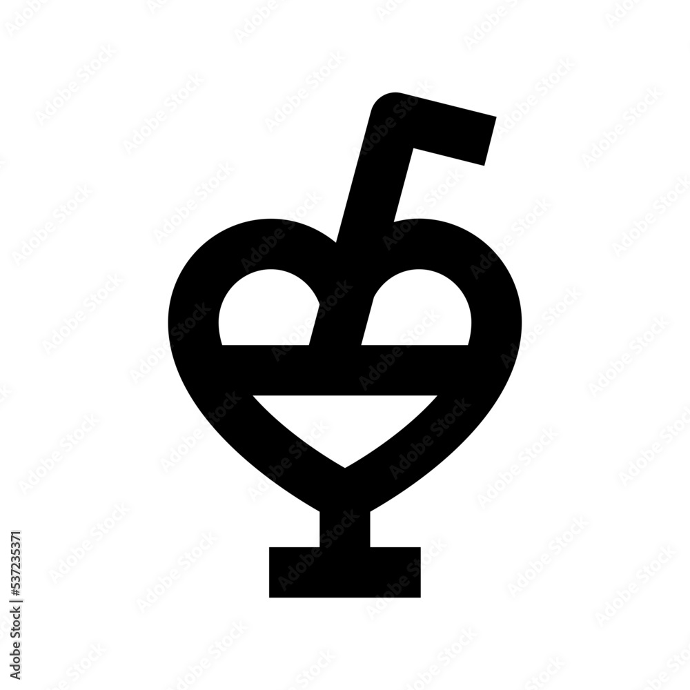 Drink Glass Flat Vector Icon Drink Glass Flat Vector Icon