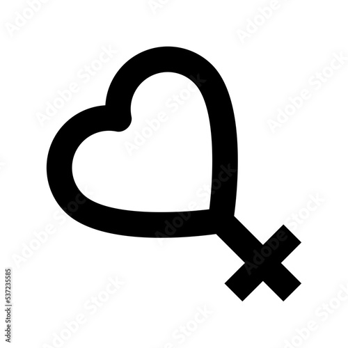 Woman In Love Flat Vector Icon