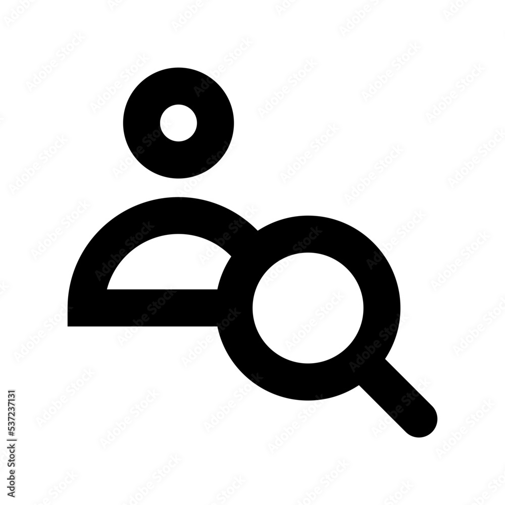 Search Profile Flat Vector Icon Search Profile Flat Vector Icon