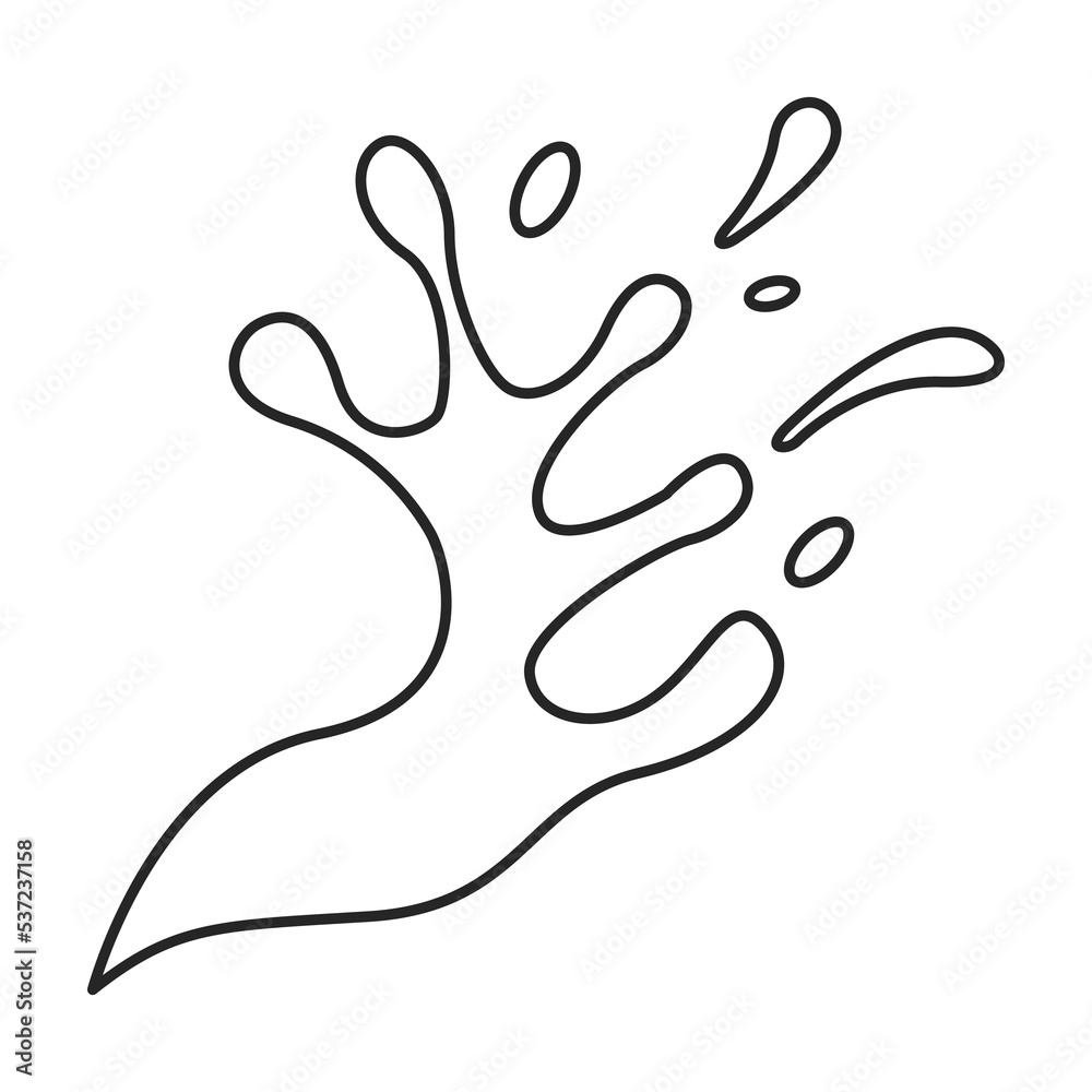 Splash vector icon.Outline vector icon isolated on white background splash . Splash vector icon.Outline vector icon isolated on white background splash .