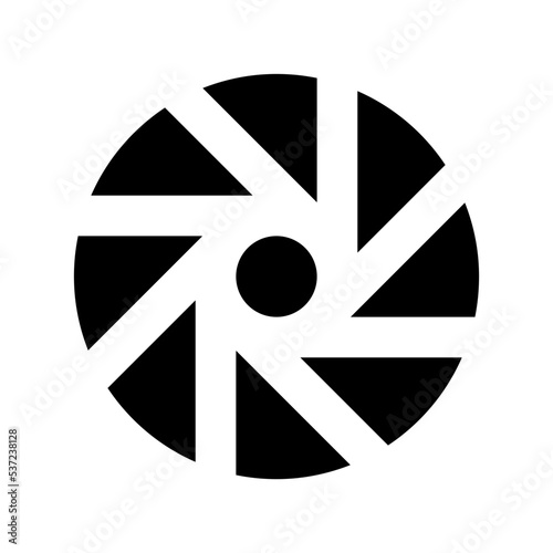 Camera Shutter Flat Vector Icon
