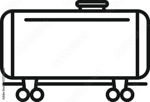 Fuel tank wagon icon outline vector. City passenger. Metro train
