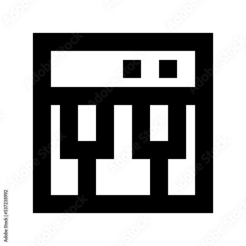 Piano Keyboard Flat Vector Icon