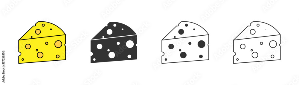 cheese icon. flat illustration of cheese - vector icon. cheese sign symbol cheese icon. flat illustration of cheese - vector icon. cheese sign symbol