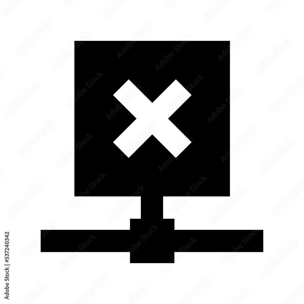 Obraz premium Server Disconnect Flat Vector Icon