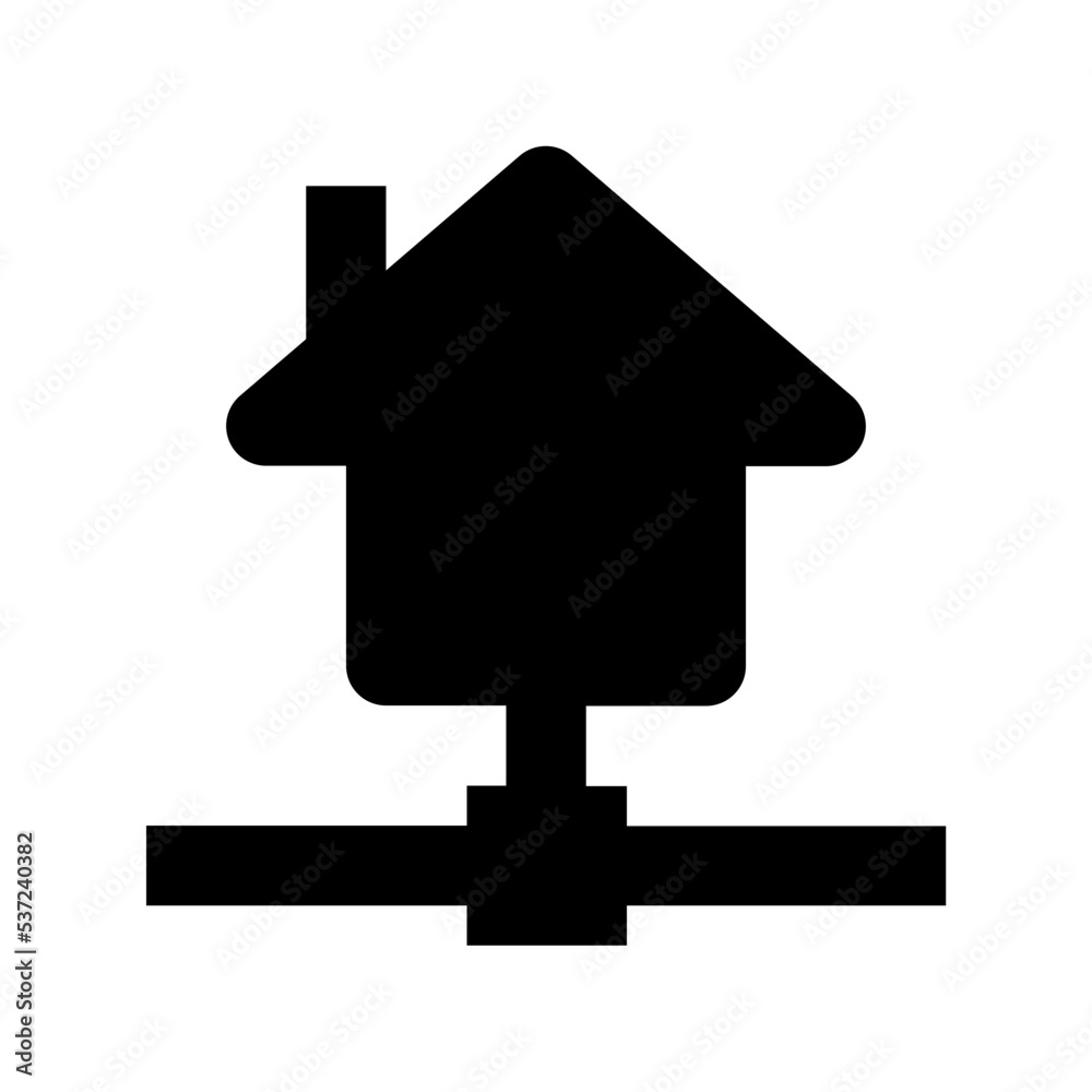 Home Network Flat Vector Icon Home Network Flat Vector Icon