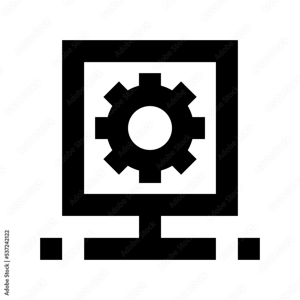 Server Setting Flat Vector Icon Server Setting Flat Vector Icon