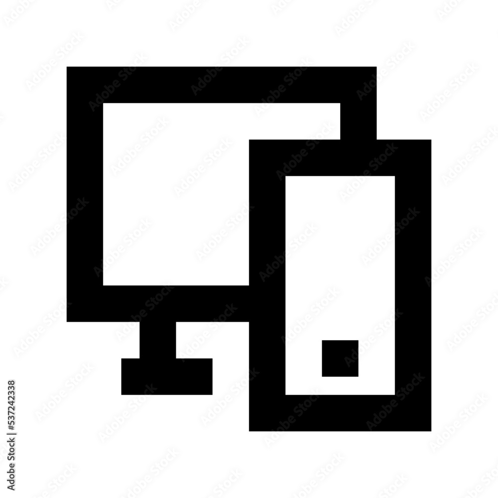 Devices Connected Flat Vector Icon