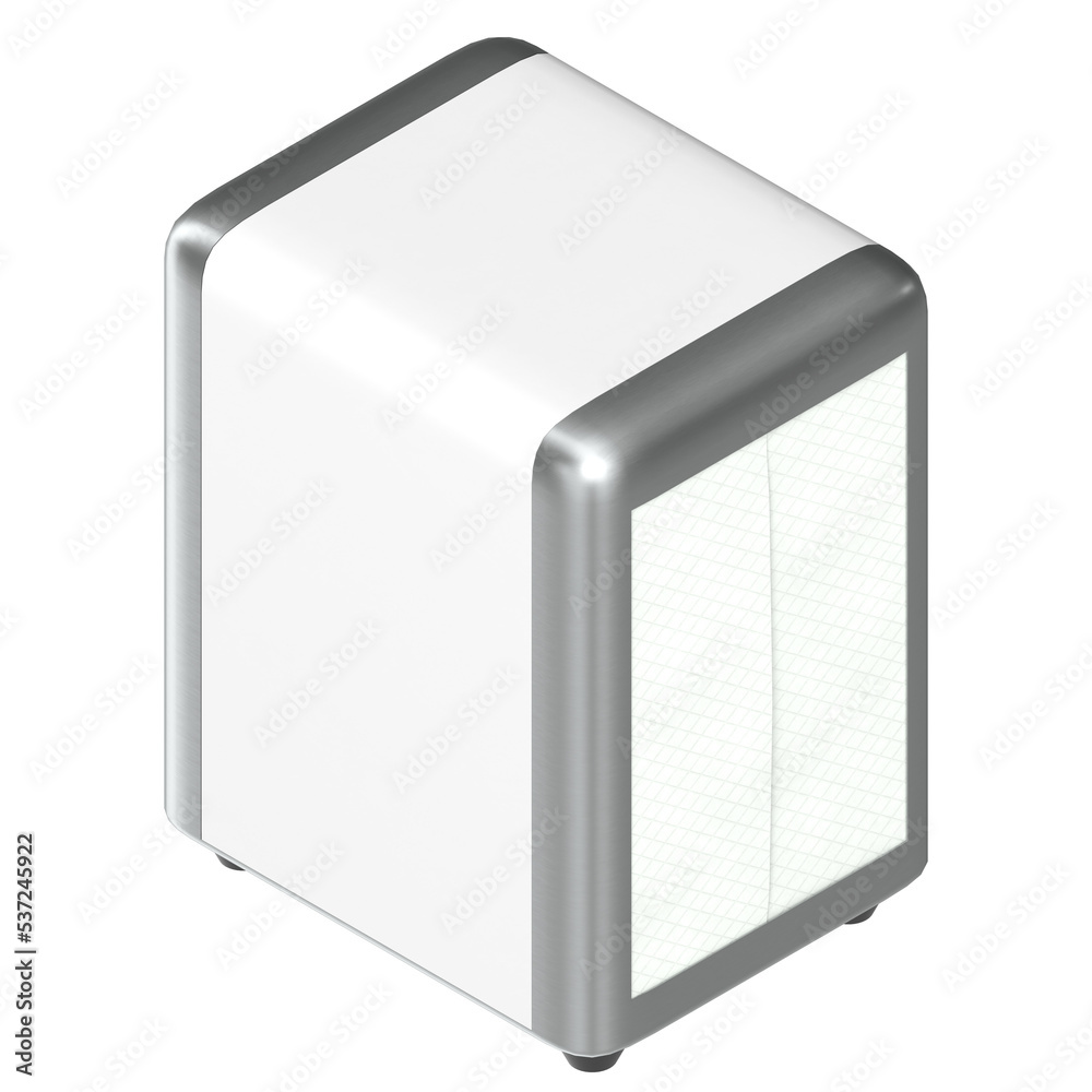 3d rendering illustration of a napkin dispenser 3d rendering illustration of a napkin dispenser
