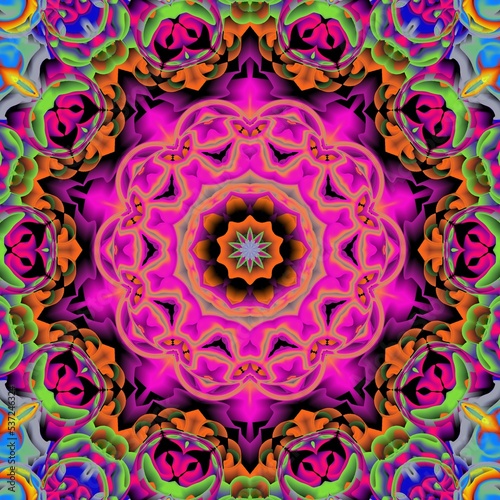 Colourful floral pattern.