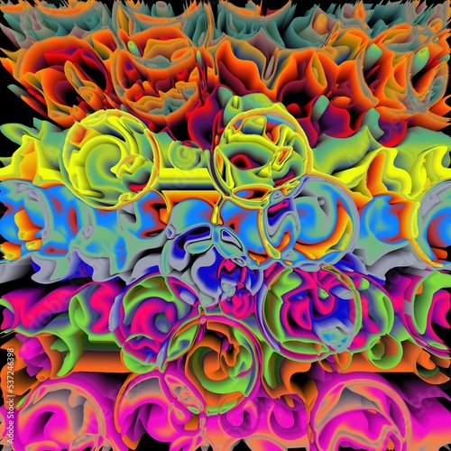 3D background with several colours