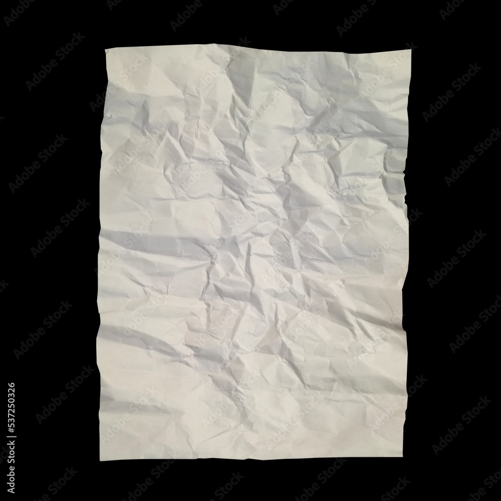 Obraz premium garbage white paper with creased isolate.
