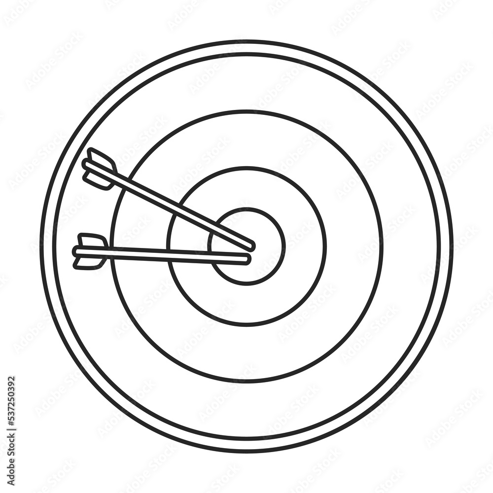 Target vector icon.Outline vector icon isolated on white background target. Target vector icon.Outline vector icon isolated on white background target.