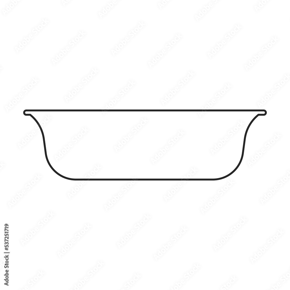 Basin vector icon.Outline vector icon isolated on white background basin. Basin vector icon.Outline vector icon isolated on white background basin.