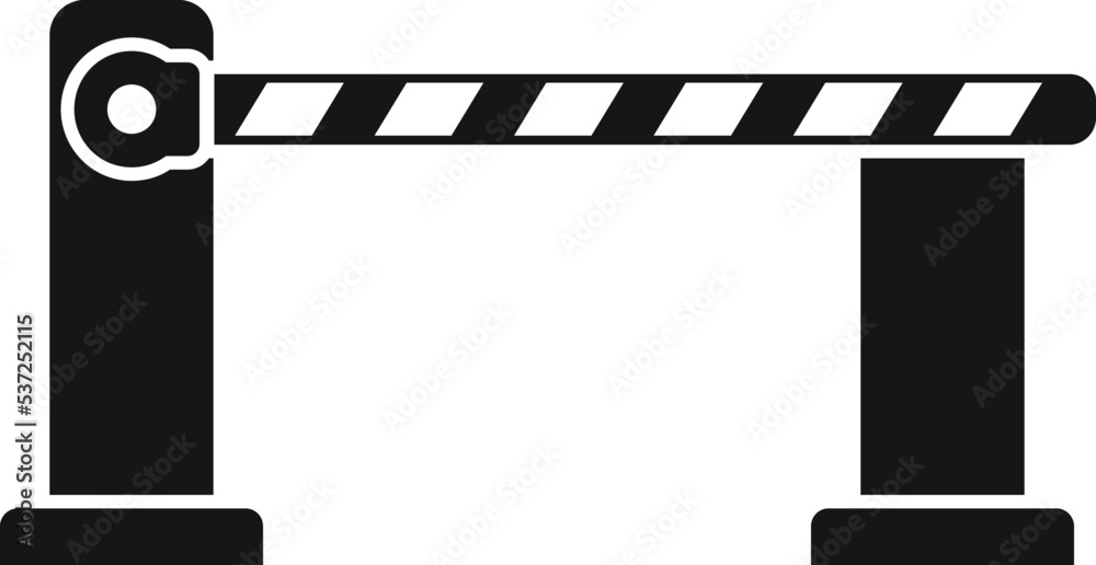 Automatic barrier icon simple vector. Train safety. Gate traffic Stock ...
