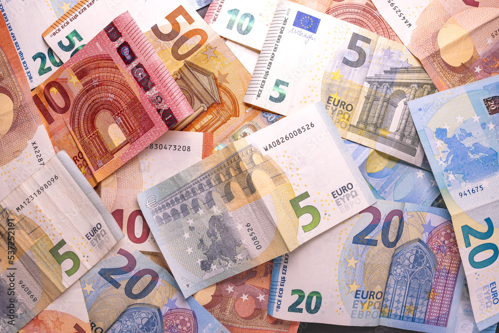 pile of euro banknotes as background pile of euro banknotes as background