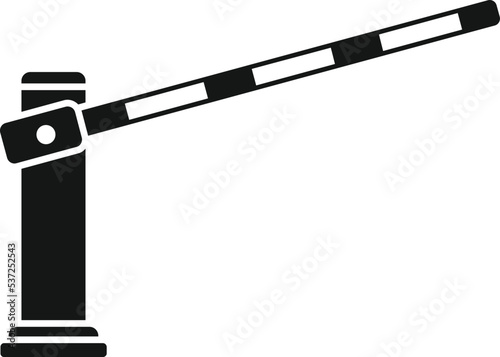 Barrier icon simple vector. Sign obstacle. Danger protection