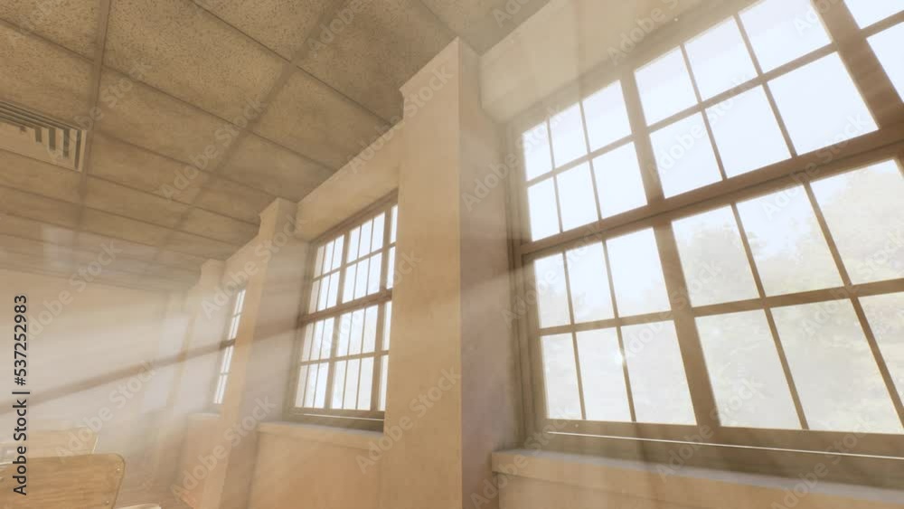 Sun shines through the window