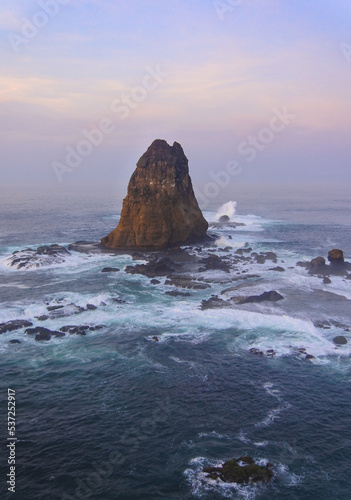 Beautiful landscape around Papuma beach in Jember, East Java, Indonesia. Papuma beach is one of the famous and beautiful beach in Indonesia.