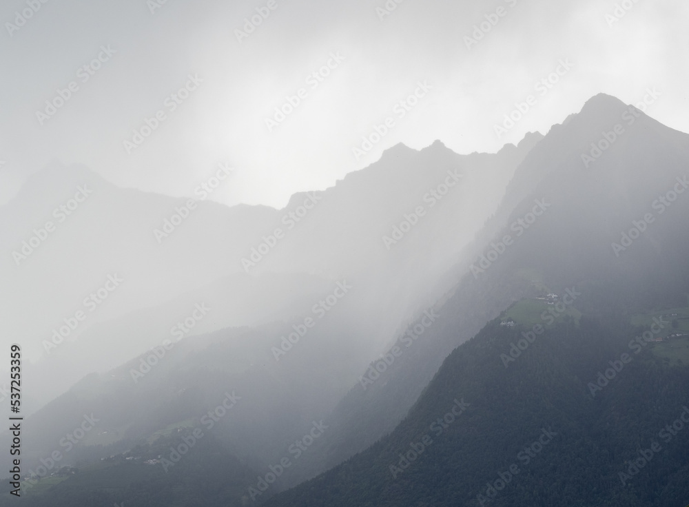mountains in south tyrol  in city Meran, Italy
