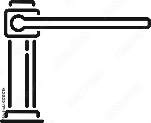 Safety gate icon outline vector. Sign crossing. Road train