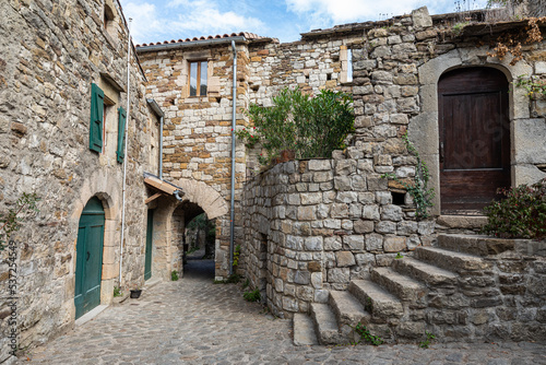 Fototapeta Naklejka Na Ścianę i Meble -  in the streets of the village of Naves, in the French department of Ardeche