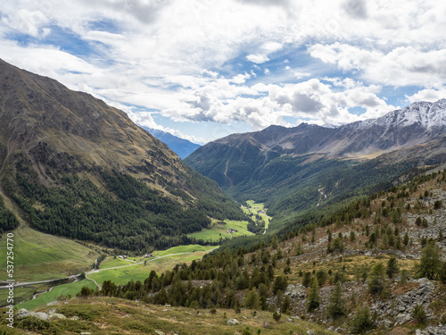 Landscape in Kurzras in South Tyrol  Italy