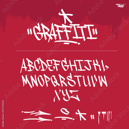 Graffiti art alphabet for multipurpose needs