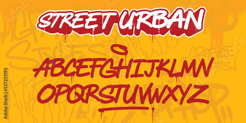 Graffiti art alphabet for multipurpose needs