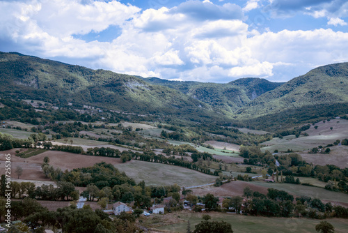 Pennabilli, (RN), Italy - August 10, 2022: The hills view from Pennabilli village, Pennabilli, Pennabilli, Rimini, Emilia Romagna, Italy, Europe © PaoloGiovanni