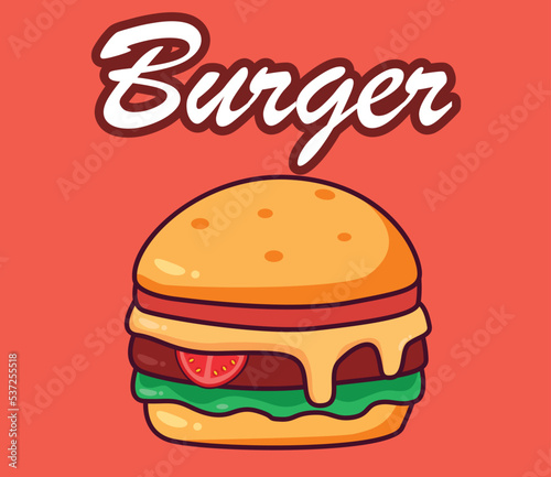 hamburger with red background very beautiful
