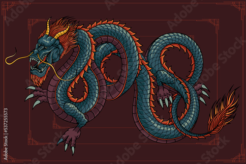 Legendary Chinese Dragon Illustrations
