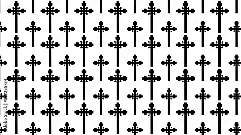 the pattern of grave crosses for Halloween on a white background 3-rendering the pattern of grave crosses for Halloween on a white background 3-rendering
