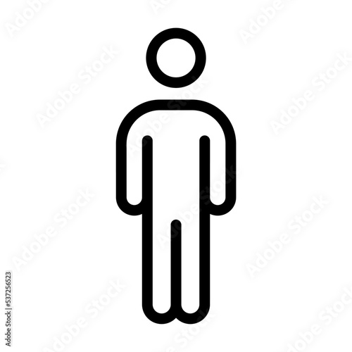 Icono de figura de persona de pie, cuerpo completo. Ilustración vectorial
