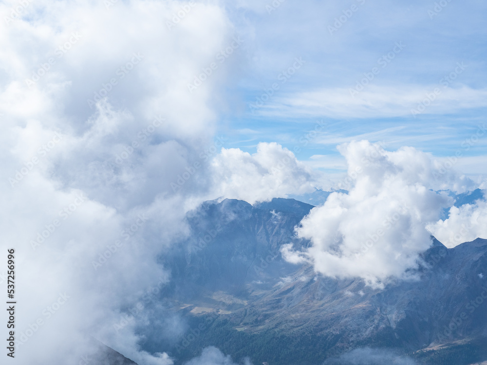 mountains in Kurzras in South Tyrol, Italy