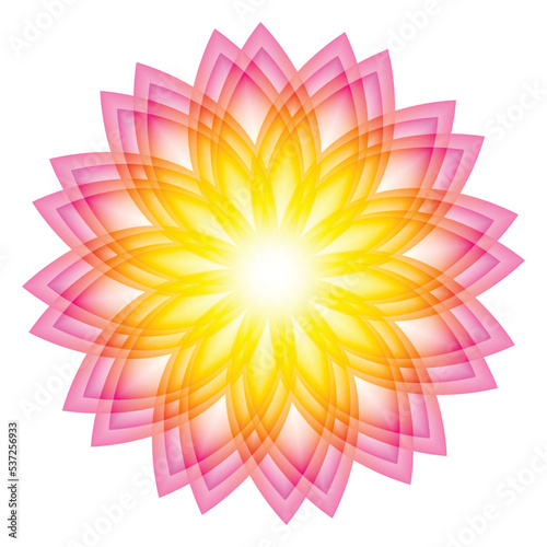 Lotus sacral flower vector illustration. Spiritual symbol.