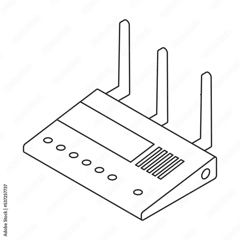 Router vector icon. Outline vector icon isolated on white background router. Router vector icon. Outline vector icon isolated on white background router.