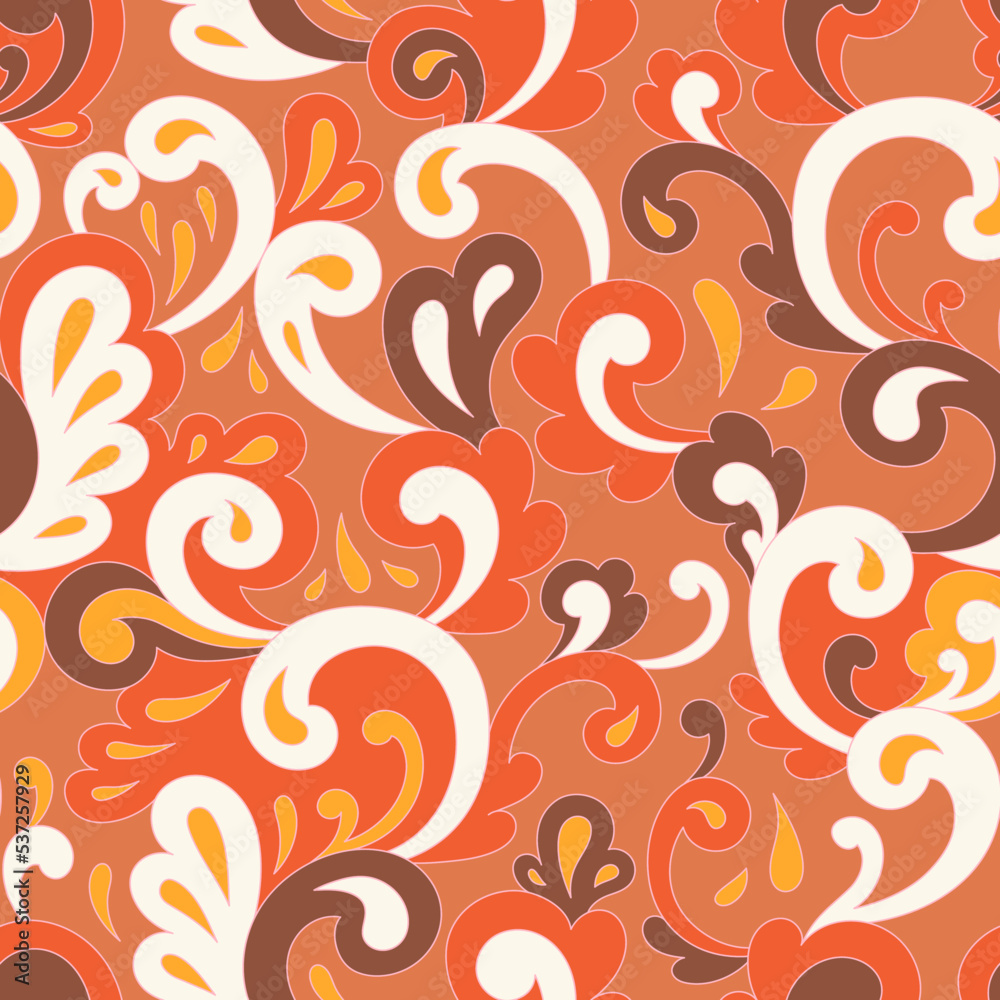 Retro psychedelic hippie design for package, branding, textile, stationery, wraping paper, gift cards, any surface. Abstract vintage fashion print. Old style groovy 60s 70s vector seamless pattern. Retro psychedelic hippie design for package, branding, textile, stationery, wraping paper, gift cards, any surface. Abstract vintage fashion print. Old style groovy 60s 70s vector seamless pattern.