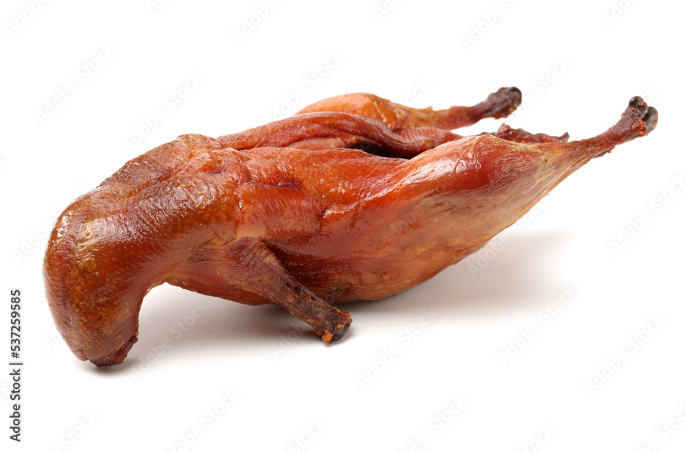 Peking Duck, China's most famous dish on white background Peking Duck, China's most famous dish on white background