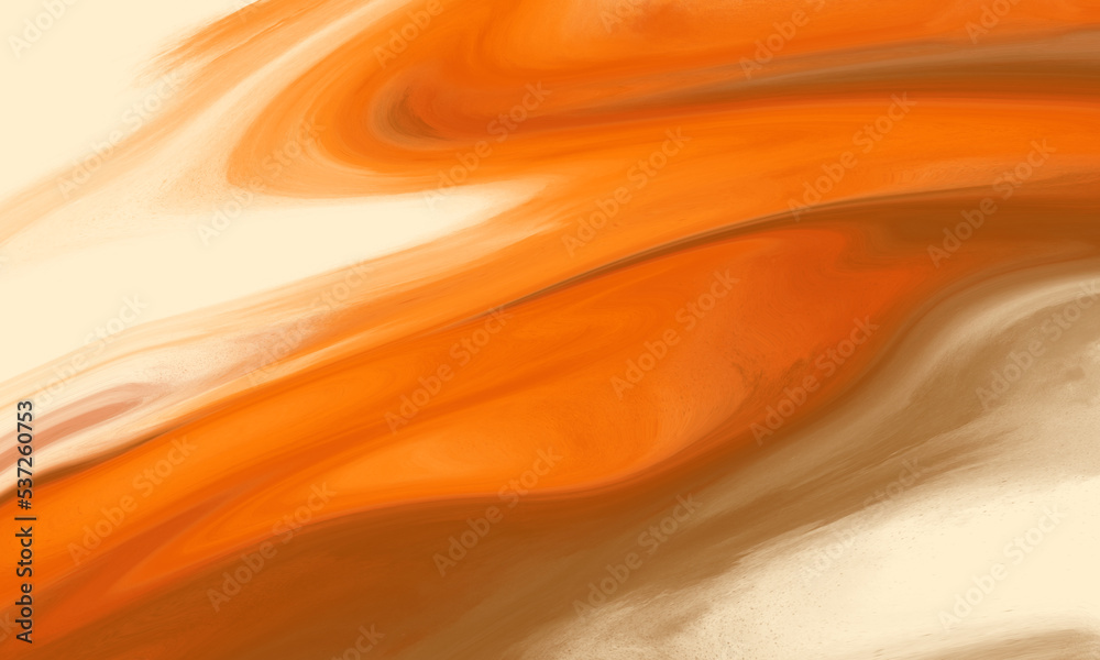 abstract orange background with waves. liquid Halloween pumpkin colors