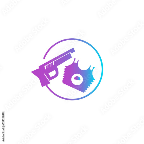 laser tag logo symbol icon gun and vest