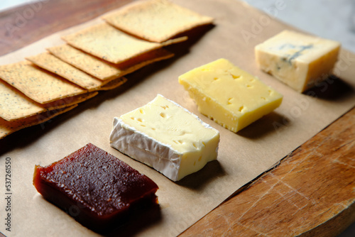 Fresh cheese platter photo